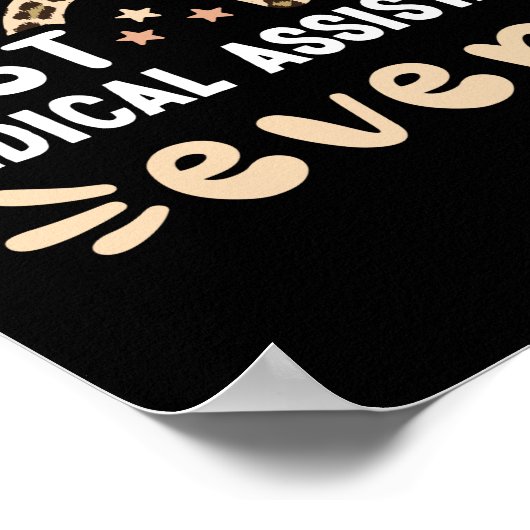 Beste medisch assistent ooit leopard Rainbow Gift Poster (Hoek)