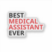 Beste medische assistent ooit sticker (Voorkant)