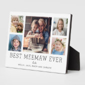 Beste Meemaw Ooit 5-Foto Collage Keepsake Custom Fotoplaat (Zijkant)