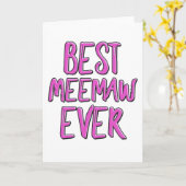 Beste meemaw ooit kaart (Gele Bloem)