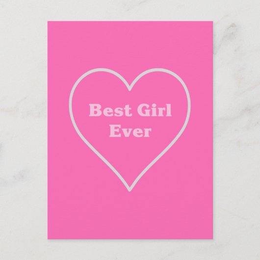 Beste meisje ooit briefkaart (Voorkant)