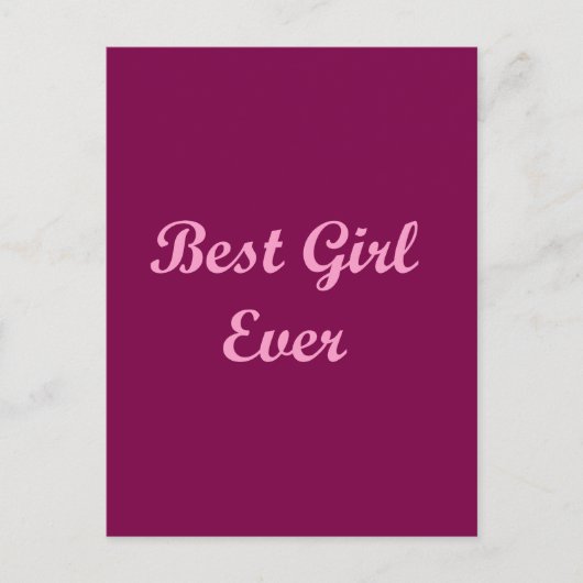 Beste meisje ooit briefkaart (Voorkant)