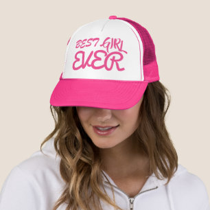 BESTE MEISJE OOIT Hot Pink Lettering Trucker Pet
