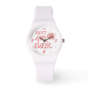 BESTE. MEISJE. OOIT. Roos Bloem Horloge
