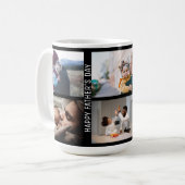 Beste meisje Pap Ever Vaderdag 6 fotocollage Koffiemok (Voorkant links)