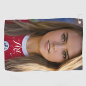 Beste Meisje van de Kunst Golf Handdoek (Horizontaal)