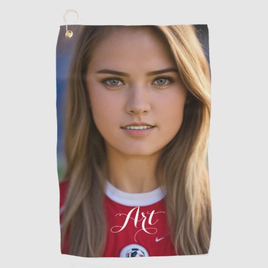 Beste Meisje van de Kunst Golf Handdoek (Voorkant)