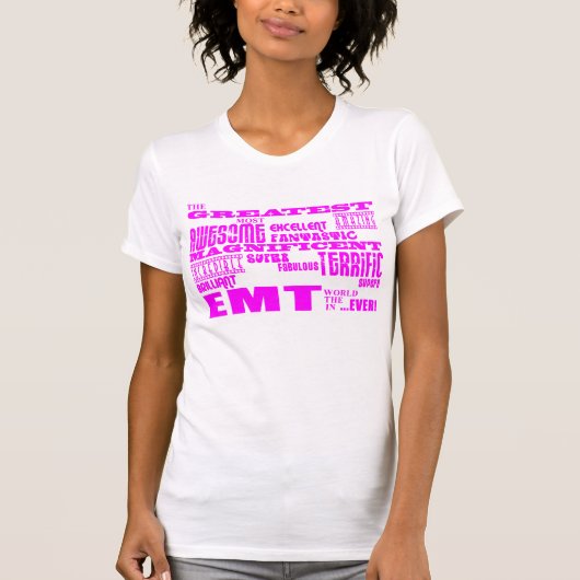 Beste meisjes EMT's : Roze grootste EMT T-shirt (Voorkant)