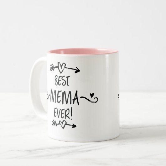 Beste mema ooit tweekleurige koffiemok (Voorkant links)