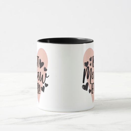 Beste Memaw ooit Black Pink Heart Mok (Midden)