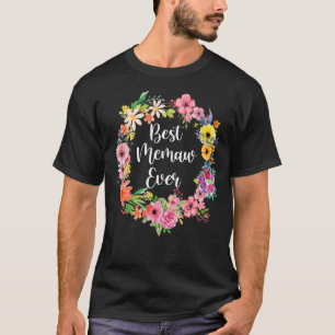 Beste Memaw Ooit Vrouwen Bloemendecoratie Memaw T-shirt