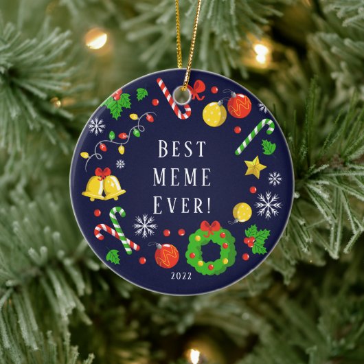 Beste Meme Ooit 2 Zijdig Keramisch Ornament (Boom)