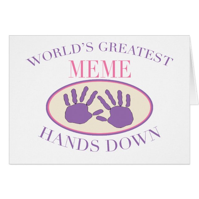 Beste Meme T-shirt Hands Down (Voorkant Horizontaal)