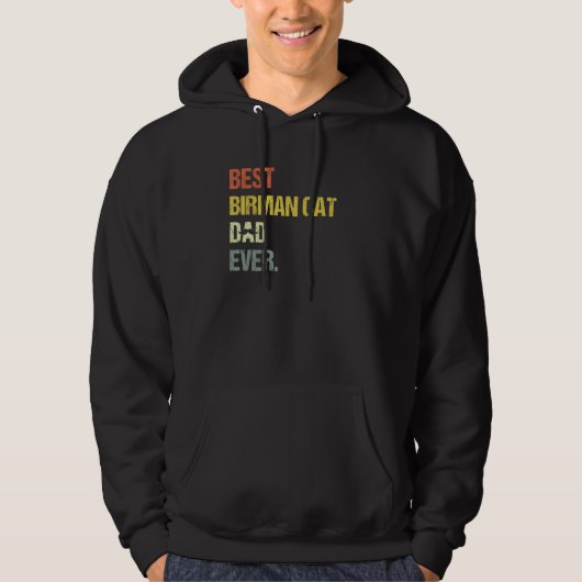 Beste Mens Birmaanse Kat Vader   Kat   Hoodie (Voorkant)