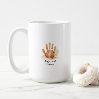 Beste Mens van de Hond Schilderachtige Handafdruk Koffiemok