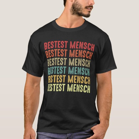 Beste Mensch Beste Man Gift Retro Kleuren T-shirt (Voorkant)