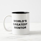 Beste Mentor Ter Wereld Tweekleurige Koffiemok (Links)