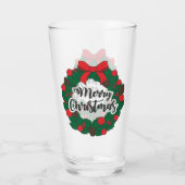 Beste Merry Christmas sticker Glass Cup Glas (Achterkant)