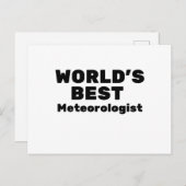 Beste meteoroloog ter wereld briefkaart (Voorkant / Achterkant)