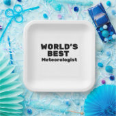 Beste meteoroloog ter wereld papieren bordje (Feest)
