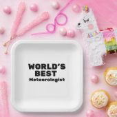 Beste meteoroloog ter wereld papieren bordje (Feest)