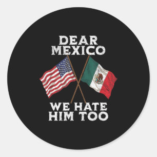 Beste Mexico haat ook anti-tarief Mexicaans-Amerik Ronde Sticker