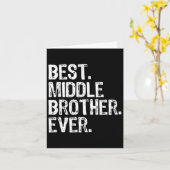 Beste middelste broer ooit grappig kaart (Gele Bloem)
