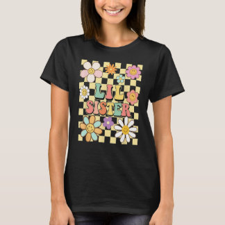 Beste Midden Lil Zus Ooit Midden Zus Groovy T-shirt