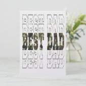 Beste Militaire vader Gepersonaliseerde Vaderdag K Kaart (Staand voorkant)