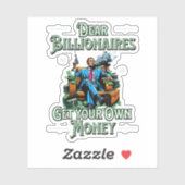 Beste miljardairs, maak je eigen geld leuk sticker (Vel)