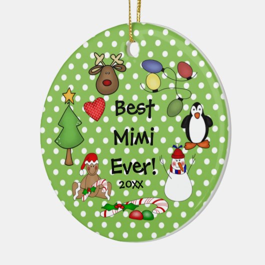 Beste Mimi Ever kerstversiering Keramisch Ornament (Links)