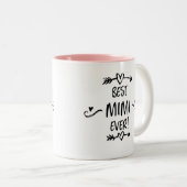 Beste Mimi Ever Tweekleurige Koffiemok (Voorkant rechts)