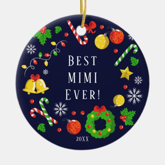 Beste Mimi Ooit Kerst Ornament (Voorkant)