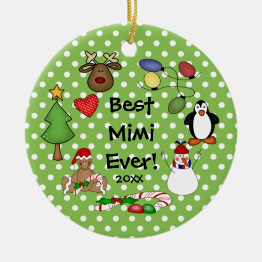 Beste Mimi Ooit Kerst Ornament (Voorkant)
