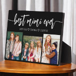 Beste Mimi ooit - Kleinkinderen Fotocollage Fotoplaat<br><div class="desc">Vier de "Beste MiMi Ever" met deze gepersonaliseerde Kleinkinderen Fotocollage Plaque. Dit hartverwarmende geschenk heeft een prachtig gerangschikte collage van gekoesterde foto's die speciale momenten vastleggen, aangevuld met een liefdevolle boodschap. Gemaakt van hoogwaardige materialen met een strakke afwerking, is het ideaal om thuis als een gekoesterde aandenken weer te geven....</div>