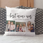 Beste MiMi ooit - Kleinkinderen Fotocollage Kussen<br><div class="desc">Vier je MiMi met het beste MiMi Ever kleinkinderen Photo Collage Sierkussen. Deze gepersonaliseerde aandenken beschikt over een prachtig gerangschikte collage van gekoesterde foto's, het vastleggen van speciale momenten met haar kleinkinderen. Gemaakt van hoogwaardige materialen, voegt het een stijlvolle en sentimentele touch toe aan elke ruimte, perfect om op een...</div>