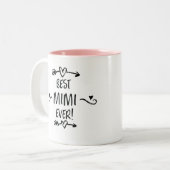 Beste Mimi Ooit Tweekleurige Koffiemok (Voorkant links)
