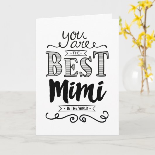 Beste Mimi ter wereld verjaardag Kaart (Gele Bloem)