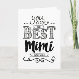 Beste Mimi ter wereld verjaardag Kaart