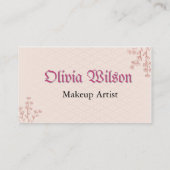 Beste minimalistische schoonheid vrouwelijke make- visitekaartje (Achterkant)