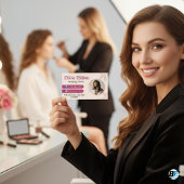 Beste minimalistische schoonheid vrouwelijke make- visitekaartje