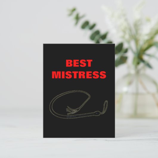 BESTE MISTRESS  BRIEFKAART (Staand voorkant)