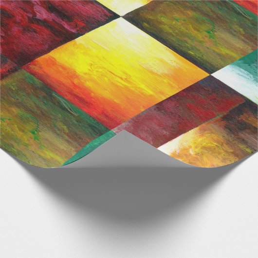 Beste moderne elegante kleurrijke Abstracte Sjablo Cadeaupapier (Hoek)