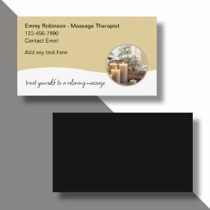Beste moderne massagetherapeut Spa visitekaartjes