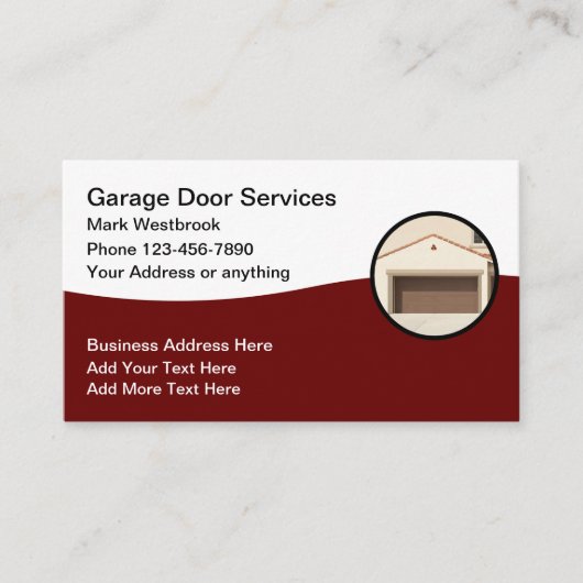 Beste moderne visitekaartjes voor garagedeuren (Voorkant)