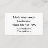 Beste moderne Visitekaartjes voor landschapsontwer (Achterkant)