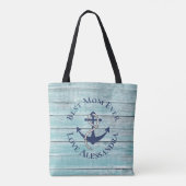 Beste moeder 3 Foto Blue Waterverf Zee Turtle Tote Bag (Achterkant)