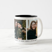 Beste Moeder 3-fotocollage & aangepaste bericht Mo Tweekleurige Koffiemok (Voorkant rechts)