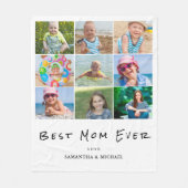 Beste moeder 9 Foto Collage Fleece Blanket (Voorkant)