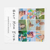 Beste moeder 9 Foto Collage Fleece Blanket (Voorkant (Horizontaal))